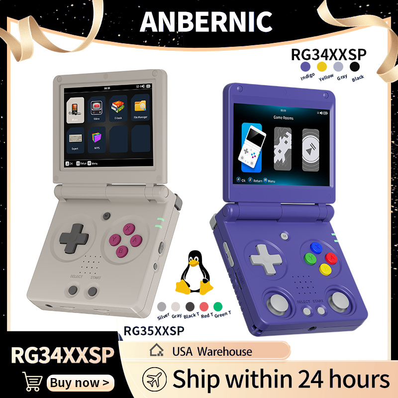 Gaming Console Anbernic - Anbernic RG34XXSP RG35XXSP Flip Handheld Game