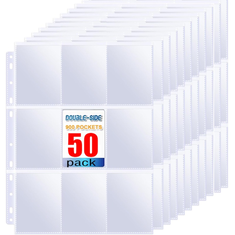 Gaming Card Holder - 50/5pcs 9 Pocket Trading Gaming Card