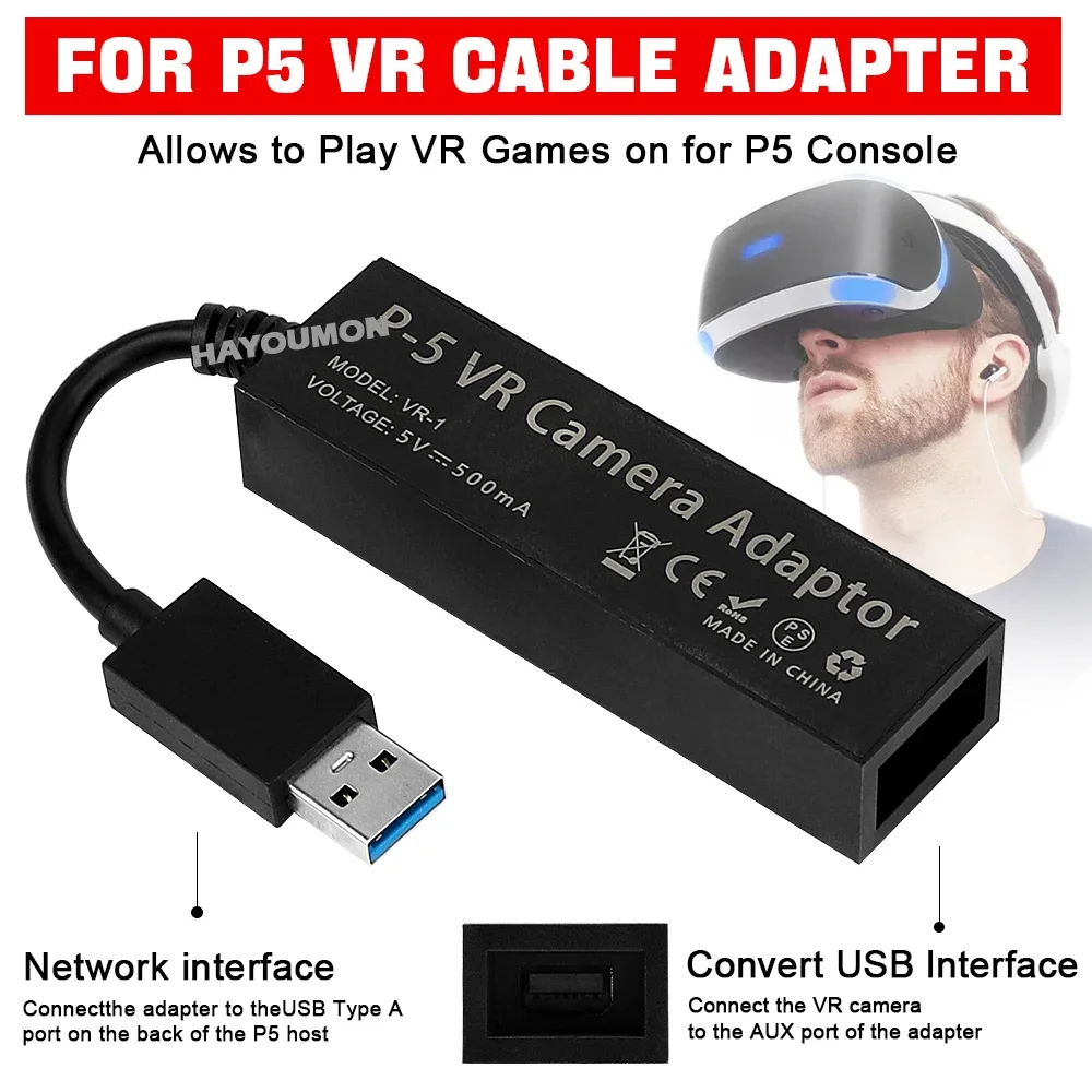 Gaming Console Usb - For PS5 VR Cable Adapter For