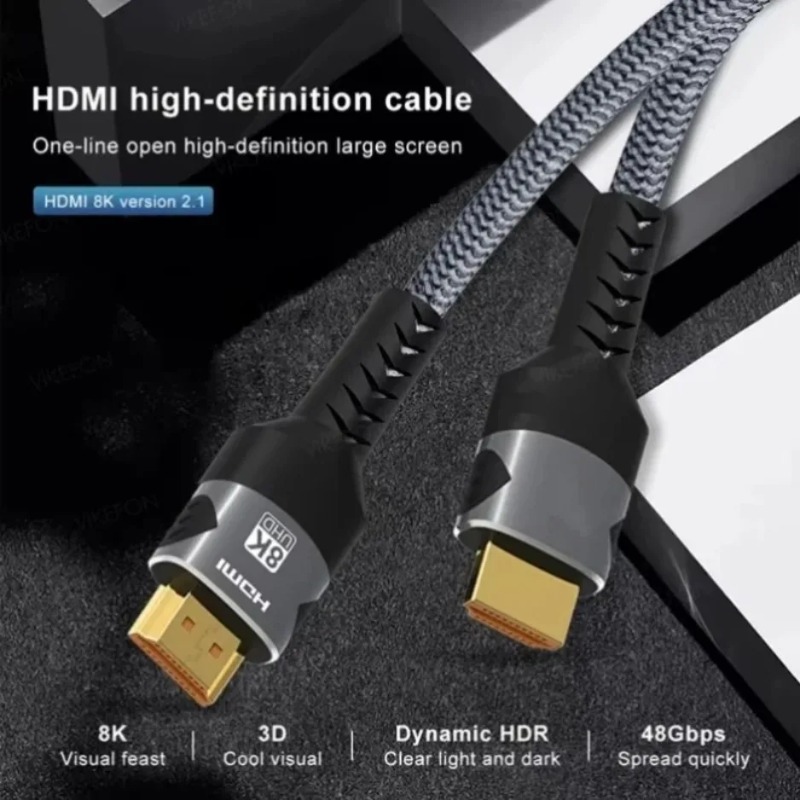 8K UHD HDMI Cable 2.1 High Spe - Gaming Console Definition ulasan dan harga