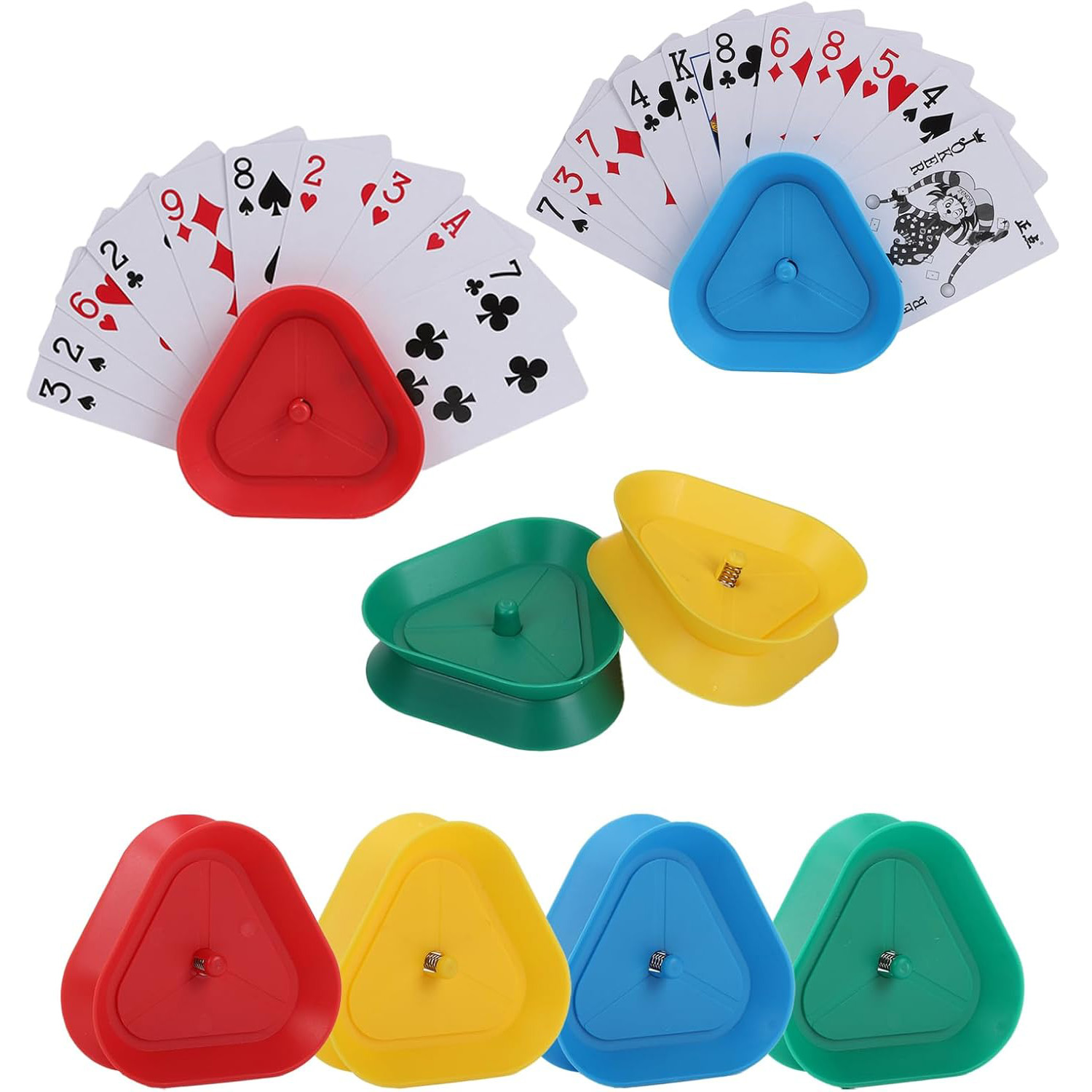 4pcs/set Triangle Shaped Playi - Gaming Card Holder ulasan dan harga
