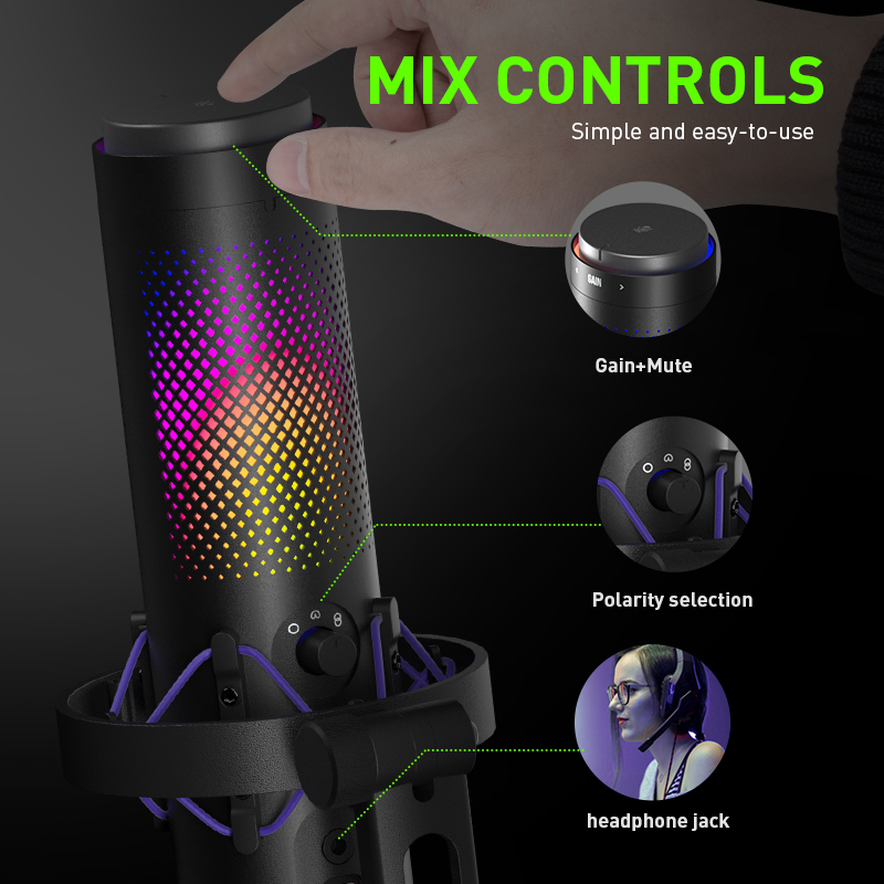 USB Desktop Condenser Wired Mi - Gaming Console Youtube ulasan dan harga