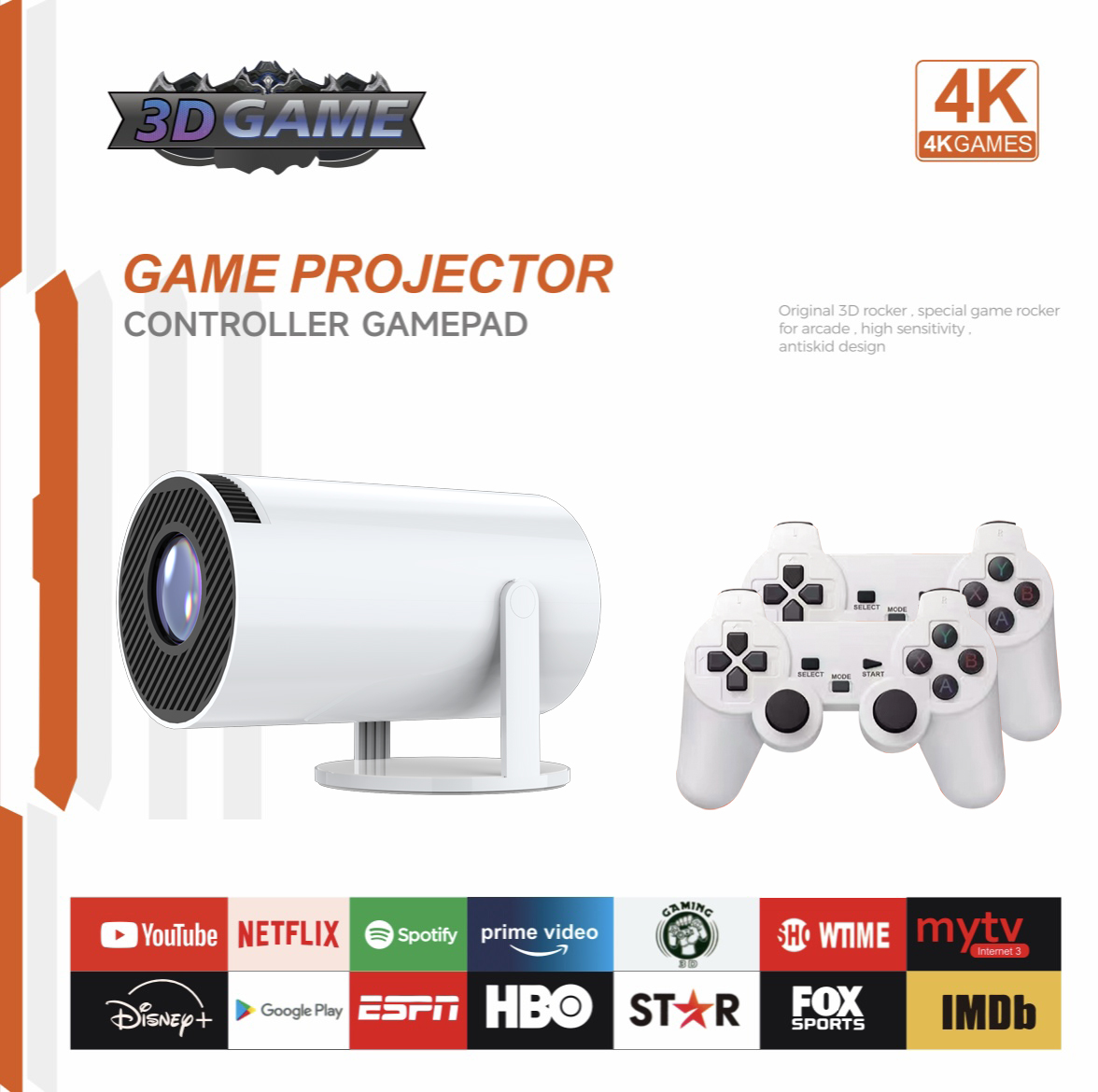 3D Game Projector 2 in 1 F300  - Gaming Console Youtube ulasan dan harga