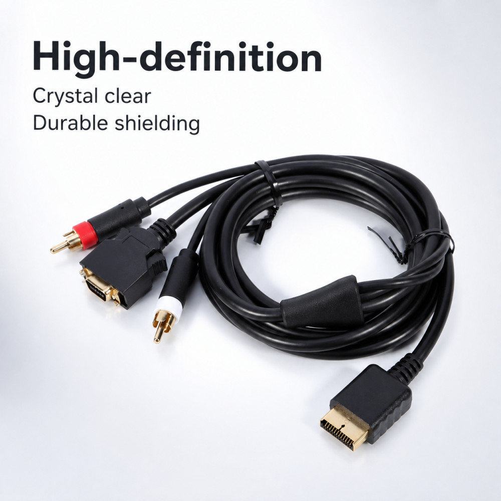 Gold-Plated AV Cable for PS2 P - Gaming Console Definition ulasan dan harga