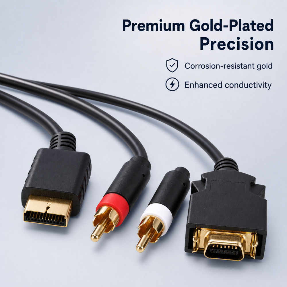Gold-Plated AV Cable for PS2 P - Gaming Console Definition ulasan dan harga